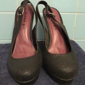 Sparkle black heels